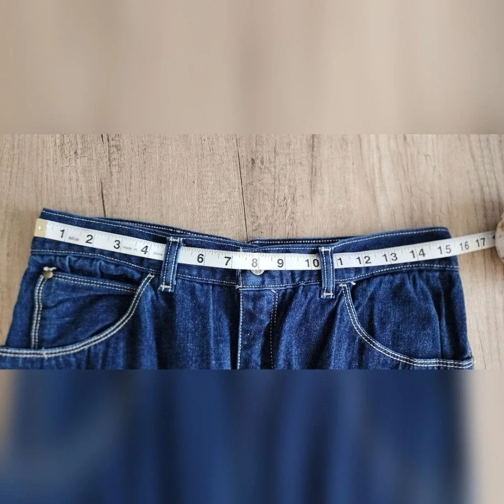 P.S. Gitano Vintage Y2K Women's 16 Short  (Petite) Tapered‎ Blue Mom Jeans